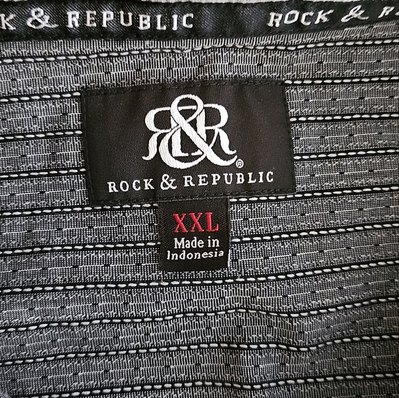 Rock & Republic Dark Gray Button Up Long-Sleeved Shirt - Picture 3 of 7